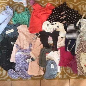 Toddler girl huge clothing lot new and used